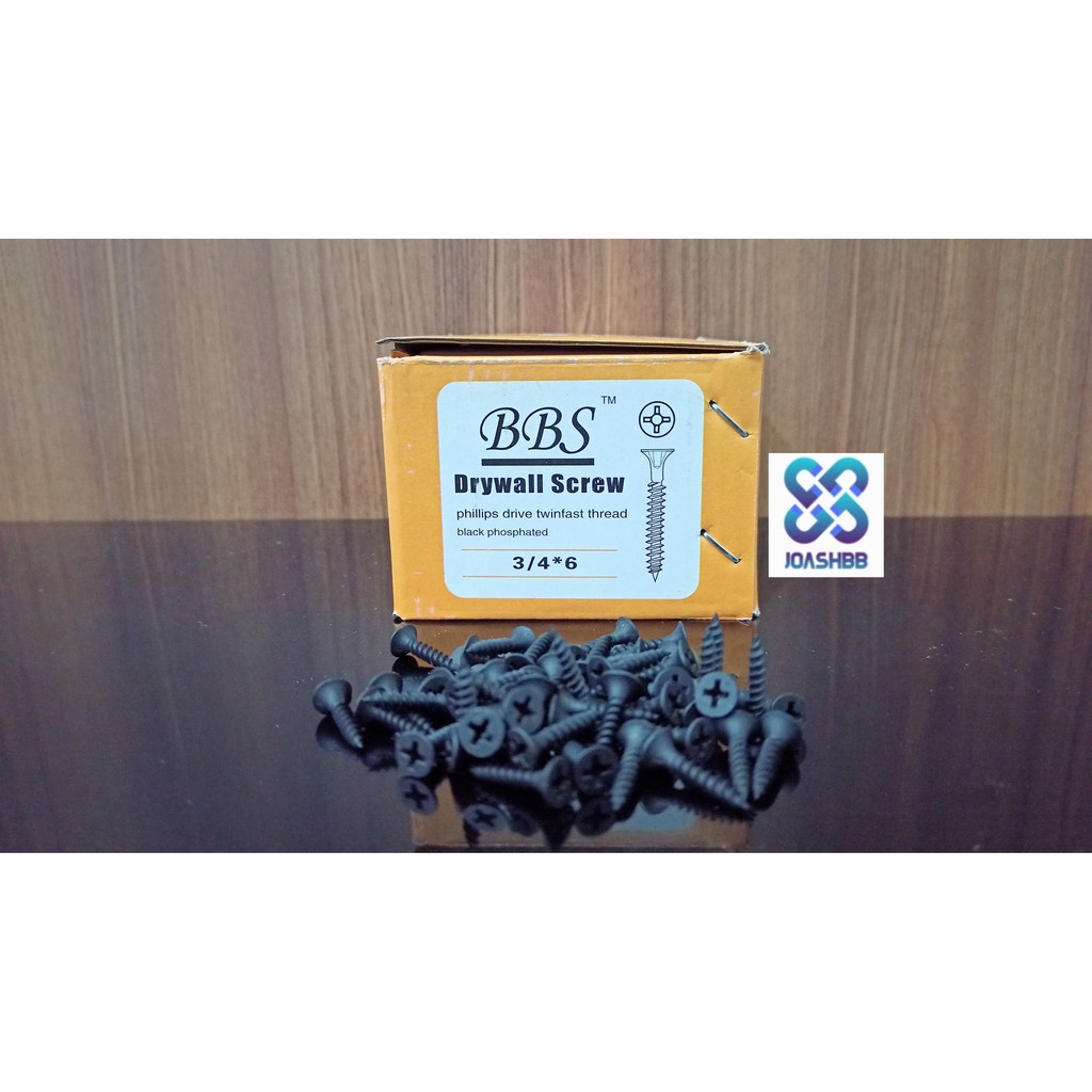 Sekrup Gypsum Baja / Baut Skrup Kayu Drywall Screw 900gr 1 kotak