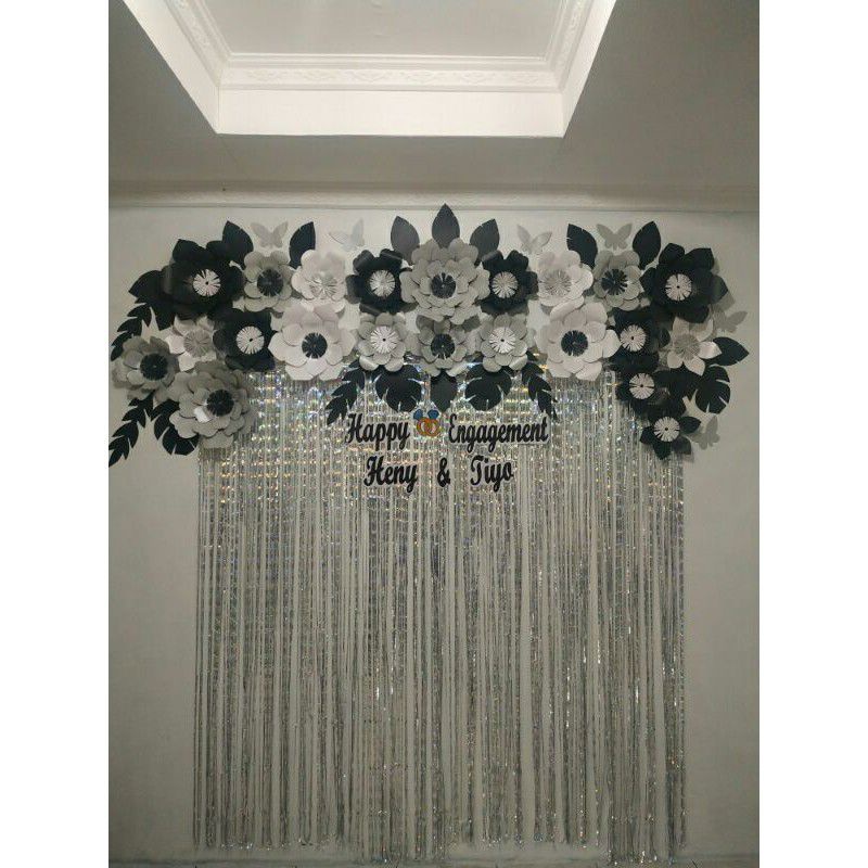 paper flower backdrop ll Bunga kertas ll bunga lamaran
