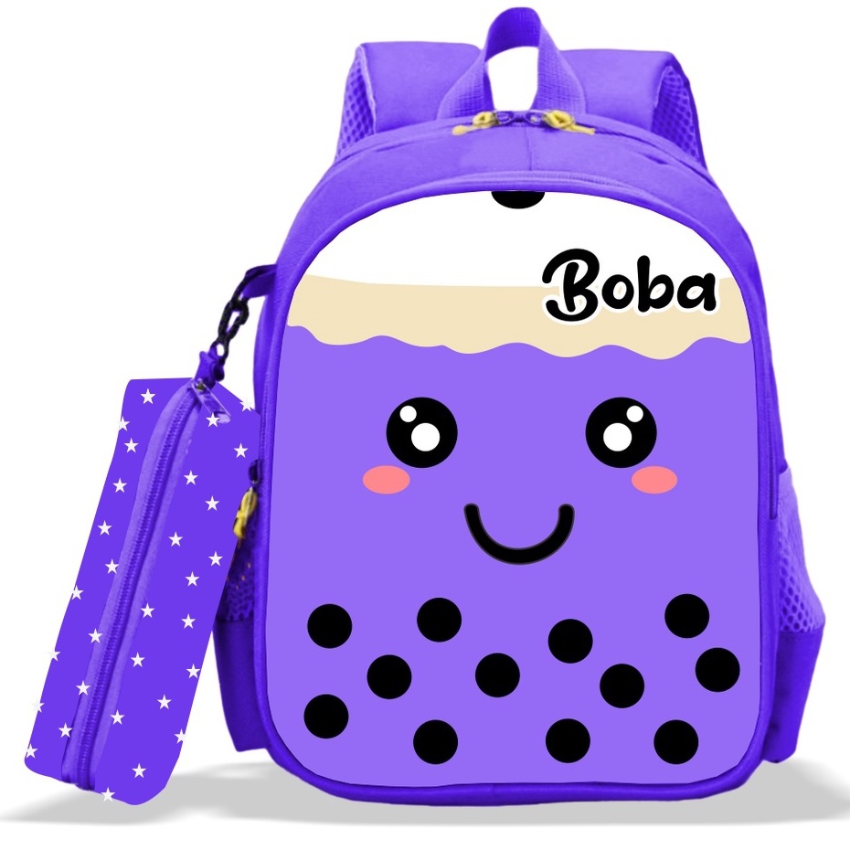 BDKR_TAS - [ BISA BAYAR DITEMPAT [COD] Tas ransel anak karakter BOBA Dompet anak ransel lucu - Tas ransel anak Perempuan sekolah TK SD Terbaru 2022 PREMIUM Tas Ransel Sekolah Anak Karakter BOBA 2in1 Gratis Tempat Pensil Lucu Kekinian Terbaru 2022 Bisa C