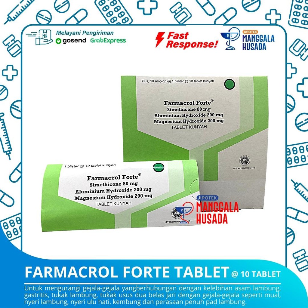 

FARMACROL FORTE TABLET KUNYAH PER BLISTER @ 10 TABLET