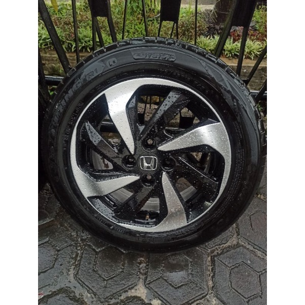 4 Velg R15 pcd 100+ Ban 185/65  Brio RS mobilio RS vios jazz yaris calya sigra jazz agya ayla karimun datsun civic genio ferio baleno lova