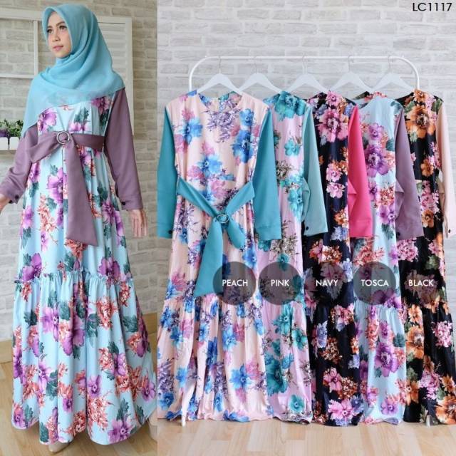 GAMIS RING RAFLA FIT TO L BAJU GAMIS WANITA ORI DRESS MUSLIM FASHION BAJU TERBARU ORIGINAL REALPICT