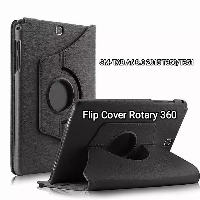 FLIP COVER SARUNG TAB A 8.0&quot; (2015) - CASING ROTARY CASE SAMSUNG TAB T350 T351 WHITE_CELL