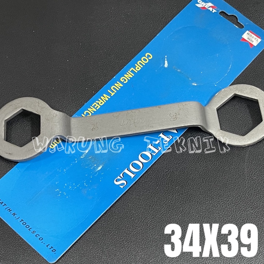 GREAT TOOLS COUPLING NUT WRENCH 39 X 34 - KUNCI MUR KOPLING CVT MATIC 34 X 39