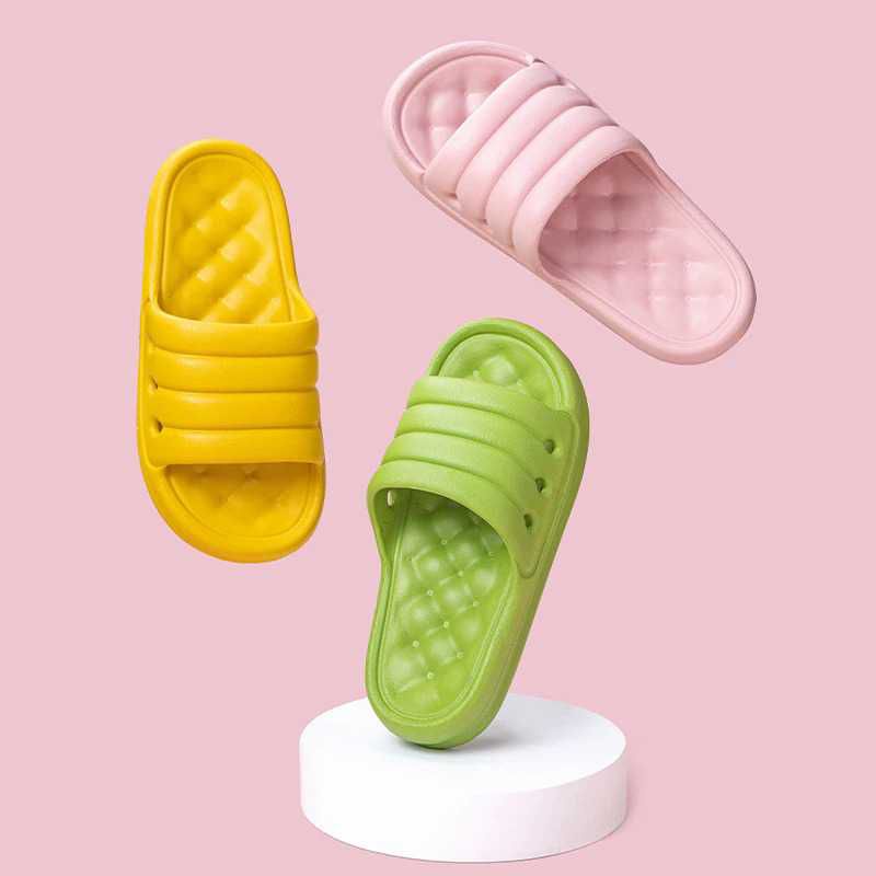 Sandal import tebal karet busa EVA empuk ringan unisex anti slip tidak licin sandal slip on bantal c