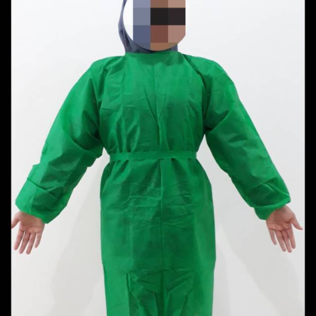 Gown Isolation Disposable / APD Gown / Gown Disposable/ Hazmat - warna 75 gsm