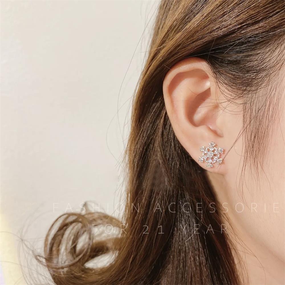 Lily Snowflake Ear Wrap Baru Wanita Pria Perhiasan Tragus Earrings