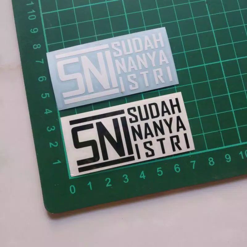 

sticker cutting sudah nanya istri..SNI