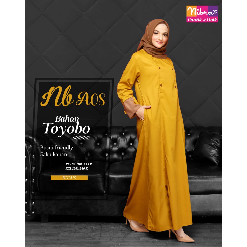 NB A08 Nibras / Gamis NB A08 Nibras Original / Promo akhir tahun / Nibras Big sale NB A08