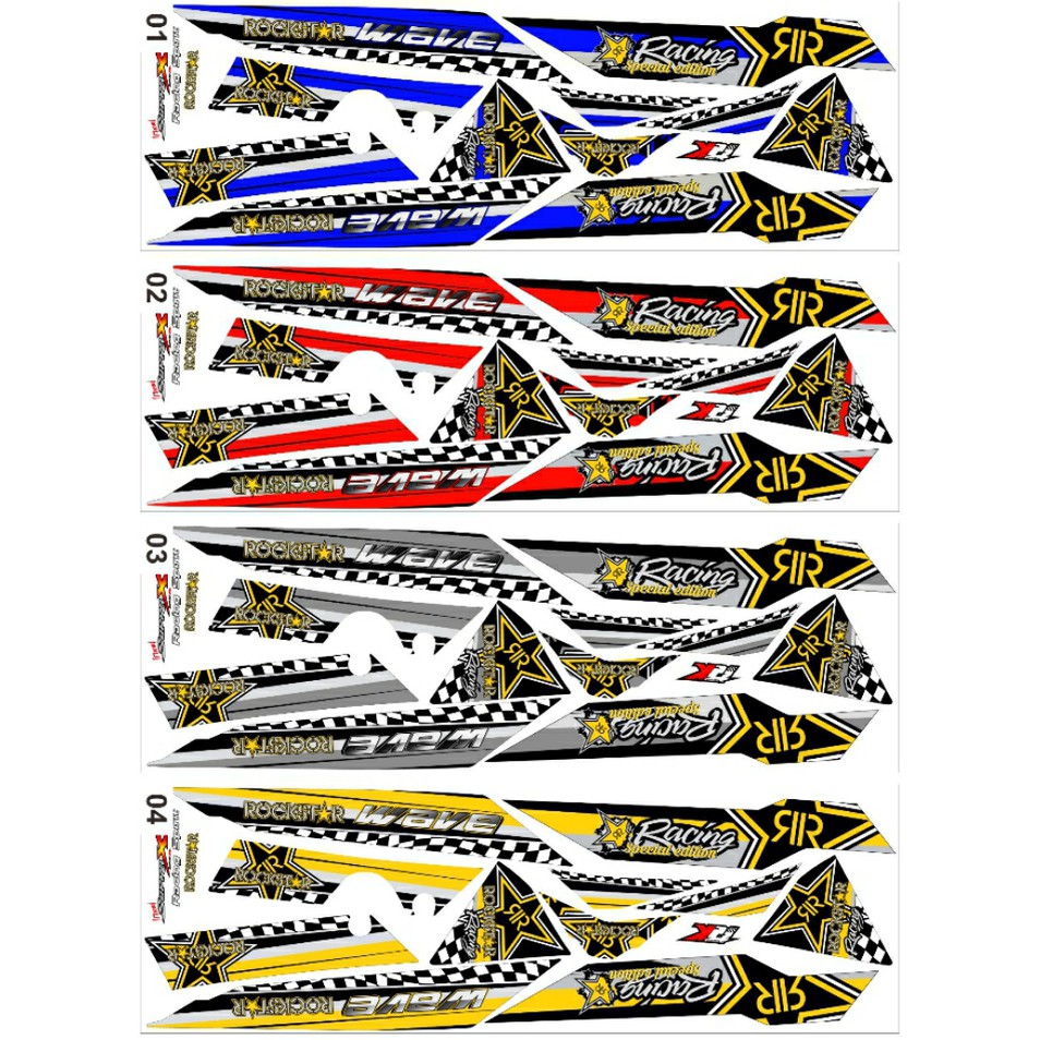 Sticker Striping Variasi Racing Supra X 125 Lama 2005-2007 f518