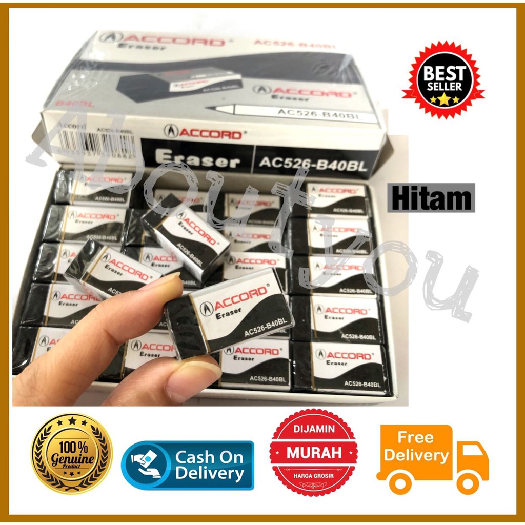 

OBRAL Penghapus eraser karet HITAM 4B pensil kecil Boxy murah bersih premium