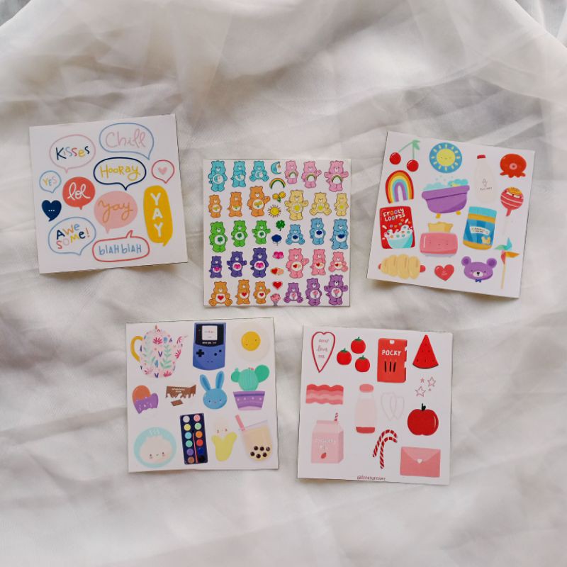 

sticker Deco Sheet pt.1 | stiker lucu untuk dekorasi bujo polaroid / photocard