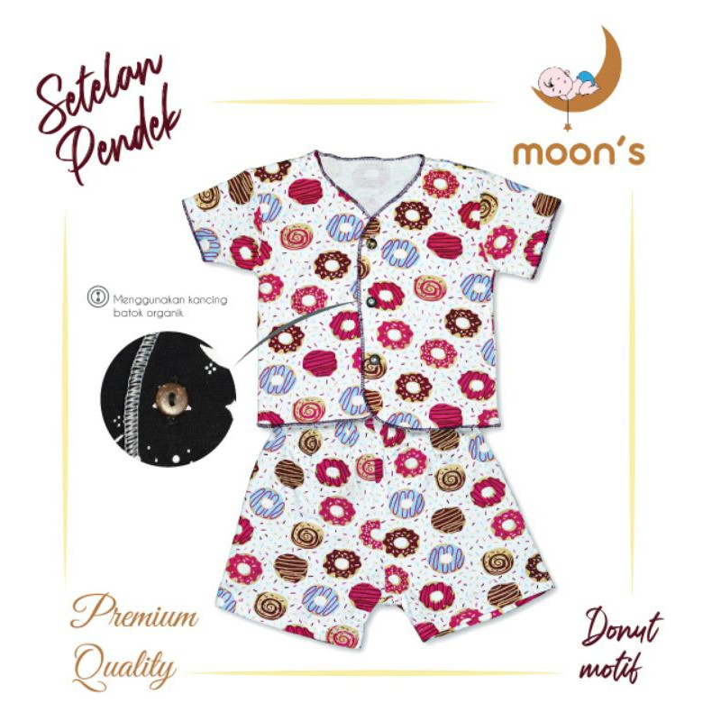 STELAN PENDEK KANCING PREMIUM MOONS STELAN NEW BORN BAJU