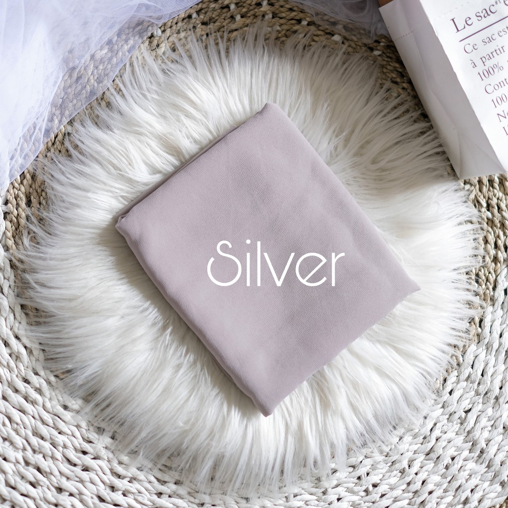 PASHMINA SQUARE CERUTY 180x75CM/PASHMINA BELLA SQUARE-SilverSQUARE