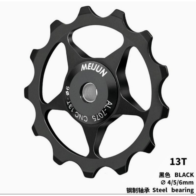 Pulley RD Steel Bearing Sepeda MTB Lipat Alloy 13 T Meijun