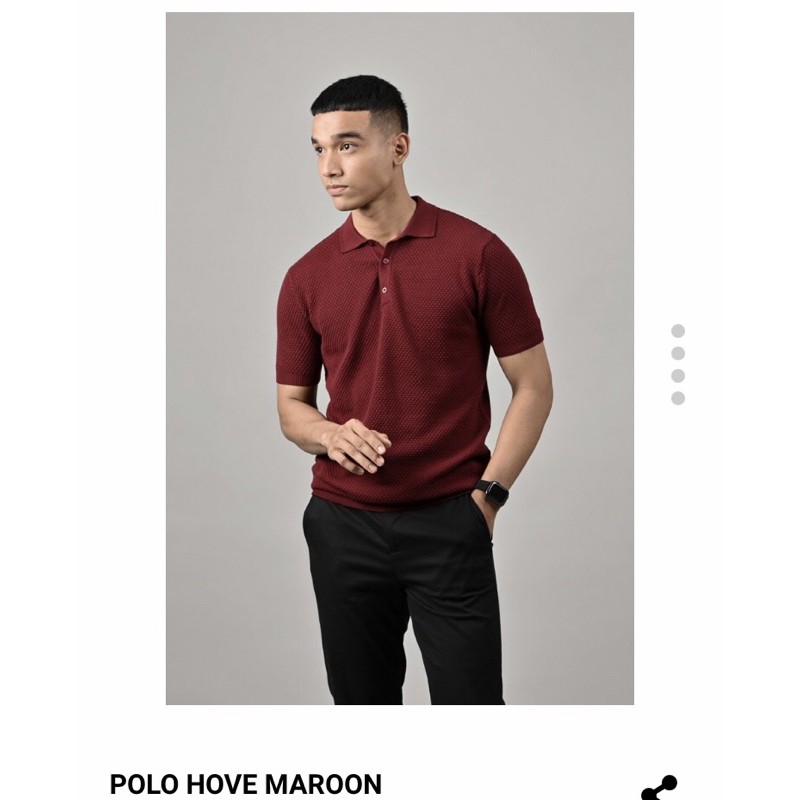 READY Polo hove by preppstudio(maroon S)