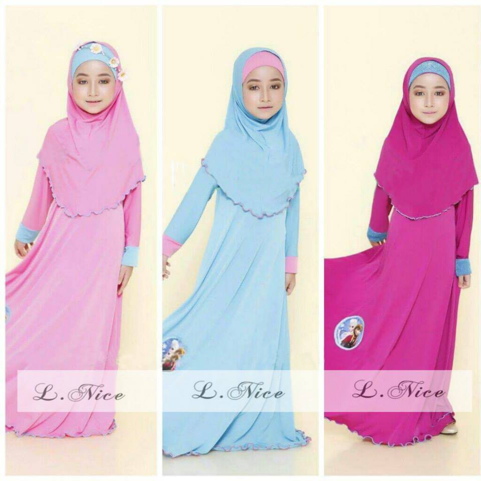 Glorykidz 1Pc Baju Gamis anak Pakaian Muslim anak Baju Dress Mengaji anak 1-5 TAHUN