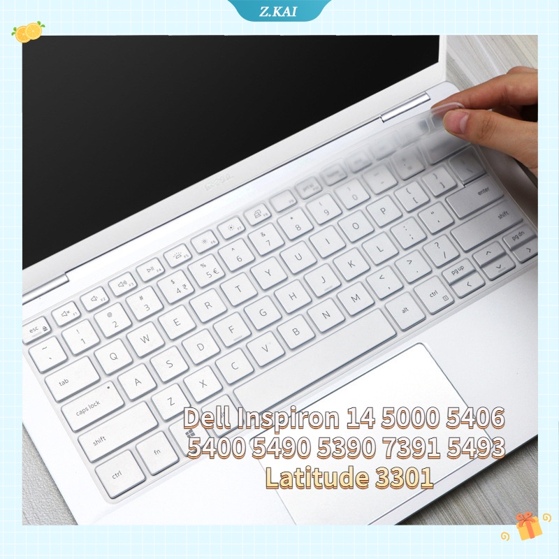 1pc Skin Silikon Pelindung Keyboard Dell Inspiron 14 5000 5406 5400 5490 5390 7391 5493 Latitude 3301 14 &quot;