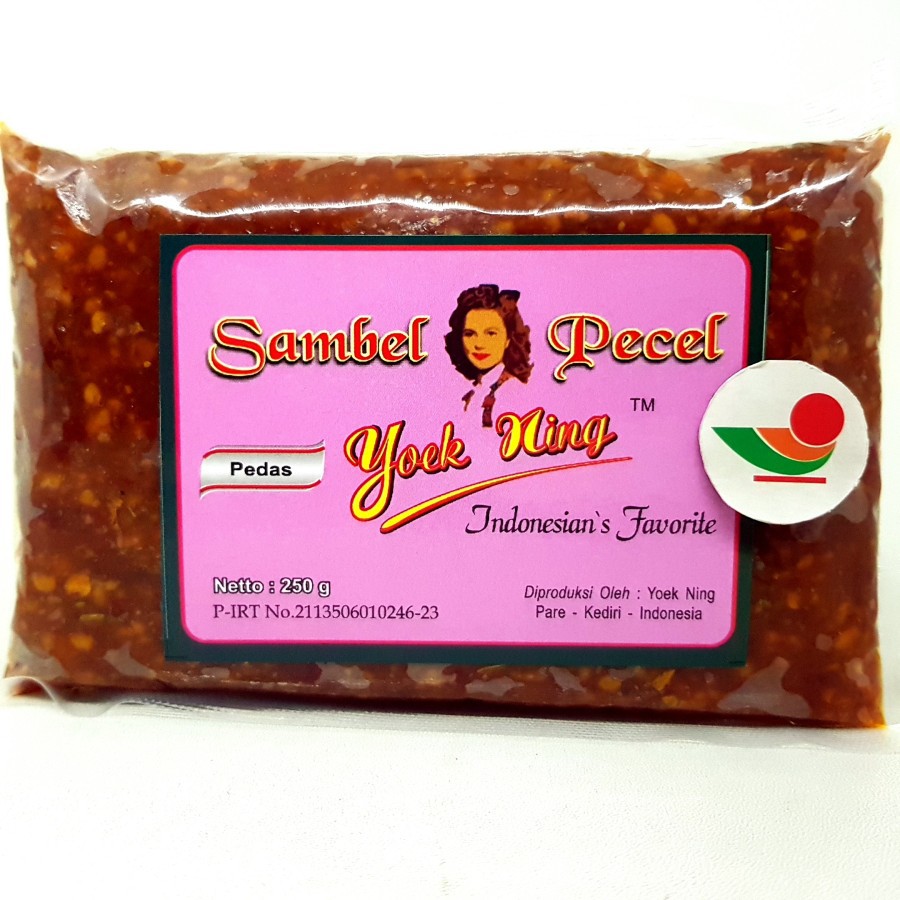 

YUK NING SAMBAL PECEL PEDAS 250gr | SAMBAL ASLI KEDIRI HALAL MUI YOEK