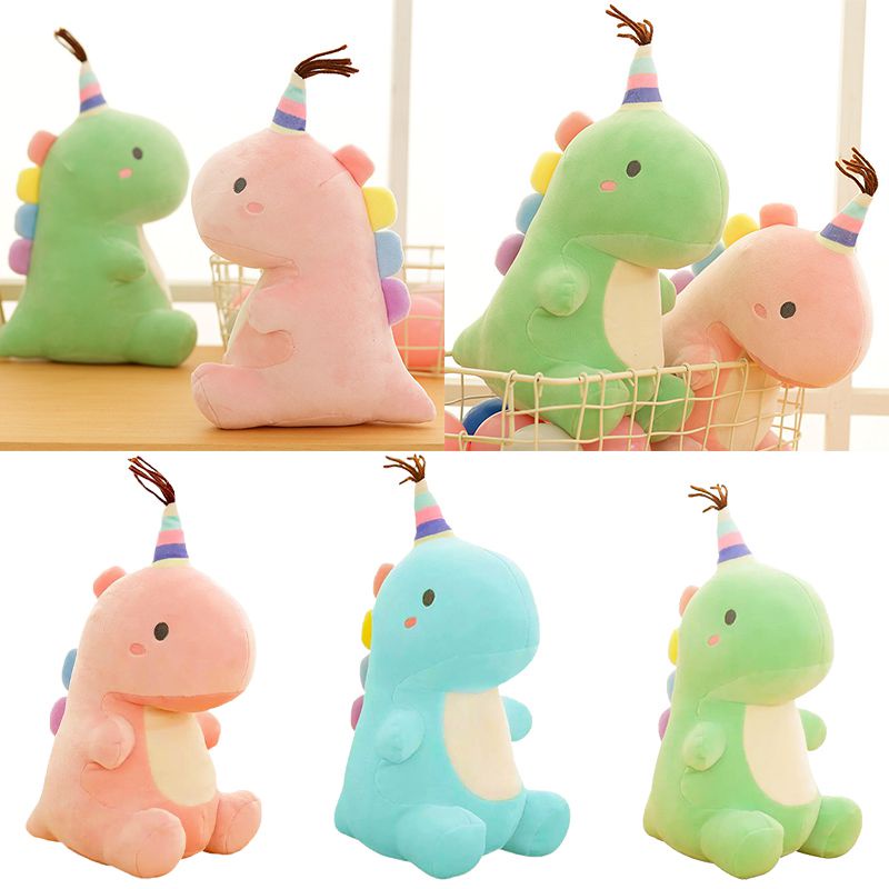 【Ready Stock】Cute Dinosaur Plush Toy Soft Pillow Stuffed Animal Dolls  With Pillows For Kids Gifts