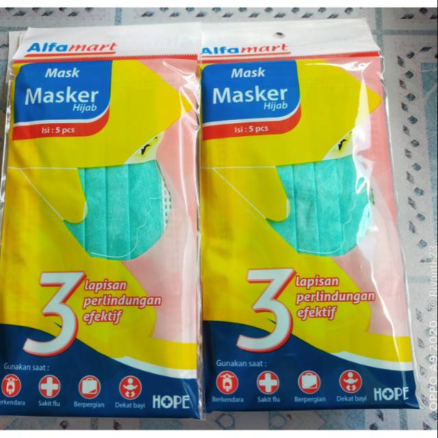 Masker sensi hijab saset merk alfamart