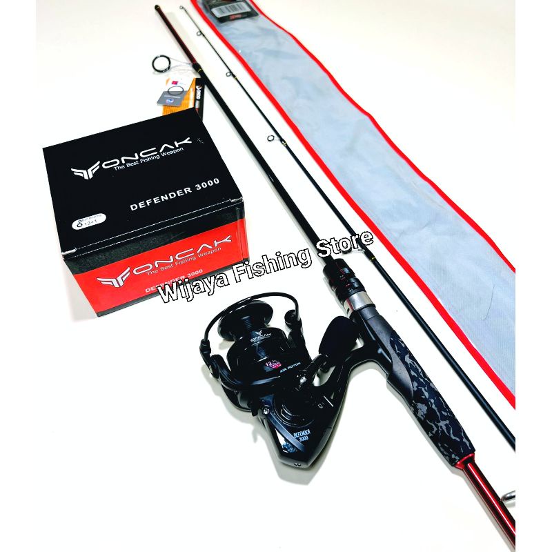 Set Joran Spinning Daido Athena Pro Series JS 180 dan Reel Oncak Defender 1000 2000 3000