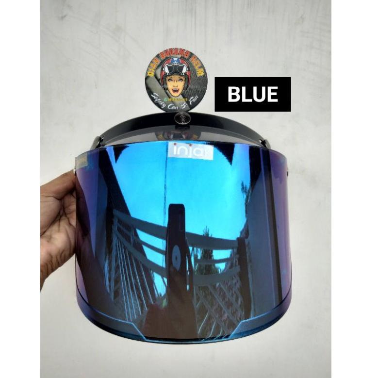 Kaca flat injak coating silver rainbow untuk helm cargloss kaca datar Bogo retro scoopy –SY.14Ap22ᴮ