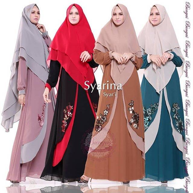 SYARINA syari 
From BUNGAS Fashion by Ida Andriansyah (Set Dress + Khimar)