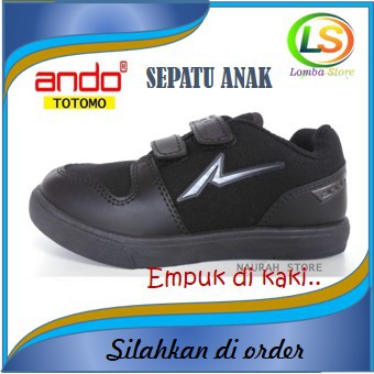 Sepatu Anak Sekolah SD Laki Laki-laki Pria Cowok Terbaru Murah Kekinian Keren Trendy Hitam Ando