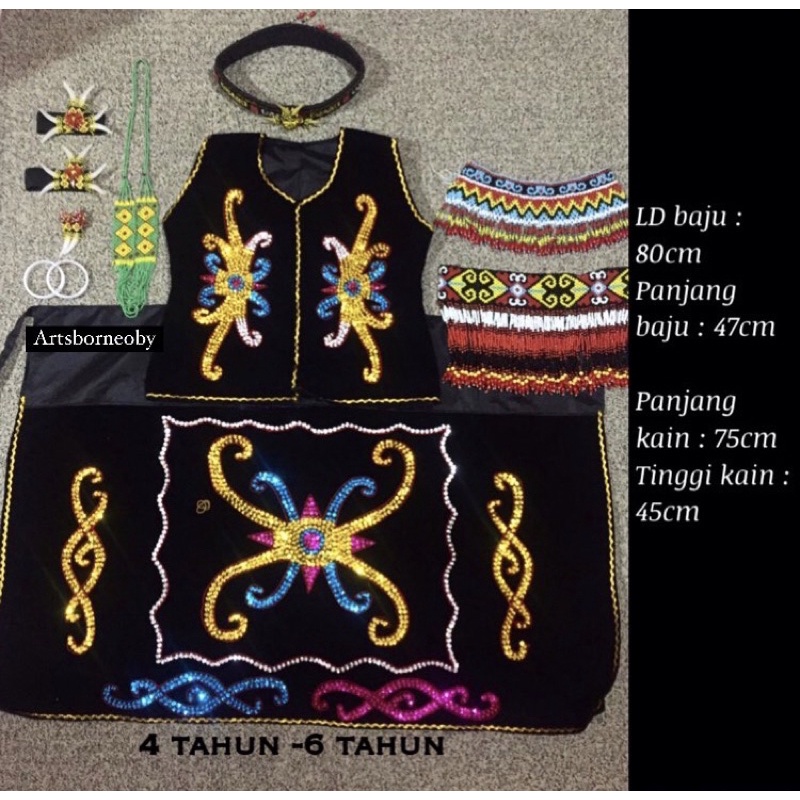 BAJU DAYAK ANAK PEREMPUAN