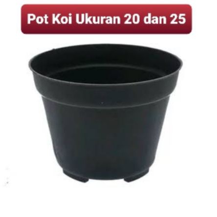 Asli 20 Cm Tebal Pot Bunga 20cm Hitam - Pot Plastik 20 Cm Bibit Hitam Pot Polos Basic