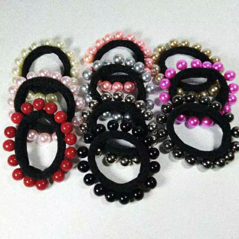 ikat rambut mote korea isi 12 pcs