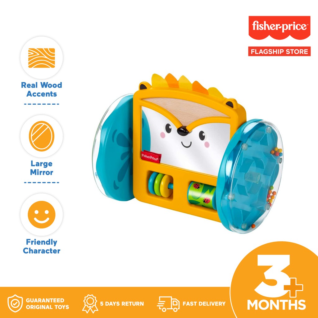 Fisher Price Play and Crawl Hedgehog Mirror - Mainan Edukasi Anak Bayi Balita