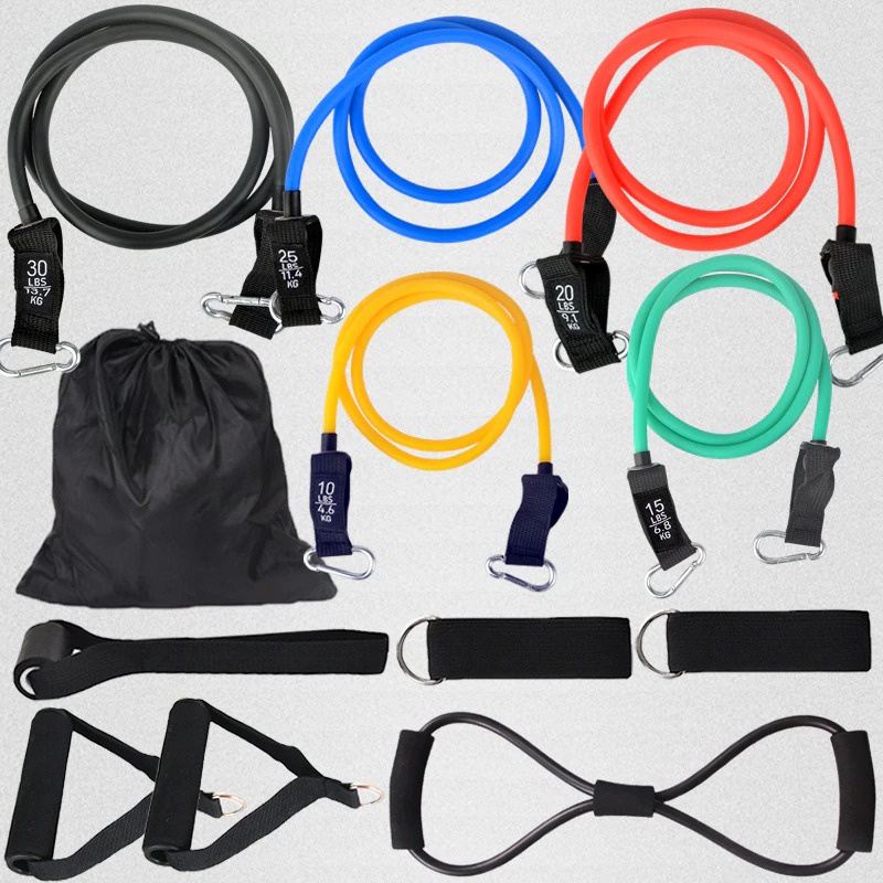 Set Tali Stretching Resistance Band Pilates Yoga Fitness 12 PCS/set 150LBS