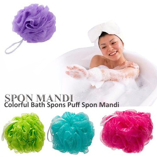 Spons Bath Colorful Bath Spons Puff- Spon mandi 15 gr