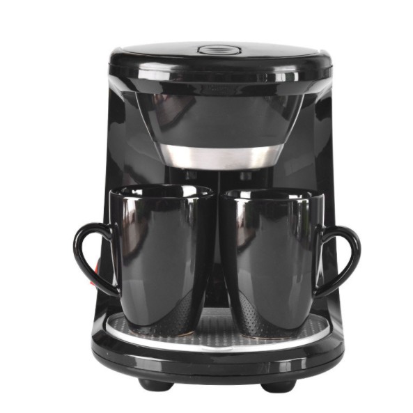 Artence Mesin Kopi Coffee Drip Machine Foam Maker Double Cup - CCM-009 - Black