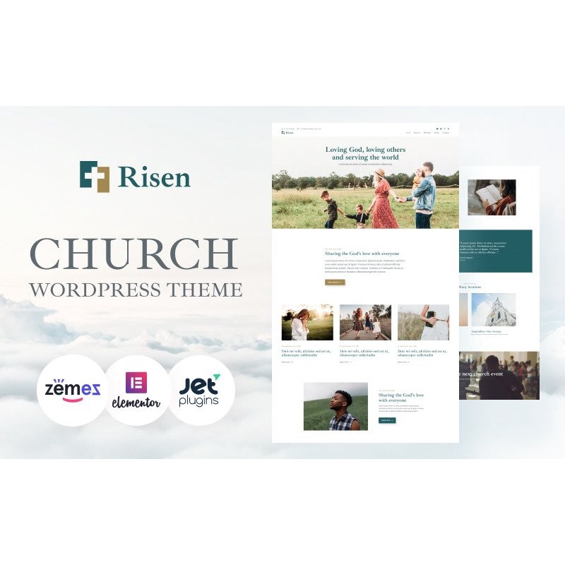 Risen - Neat WordPress Theme Church WordPress Theme