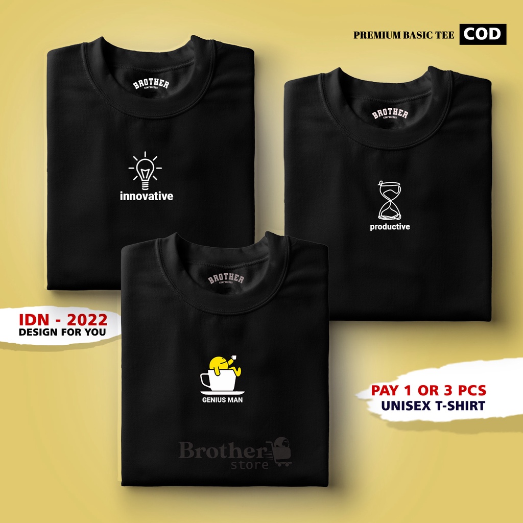 BUY 1 OR 3 PCS ( PROMO COD ) BROTHER STORE / Kaos Distro100% Catoon Combed 30s / ArticelIGP