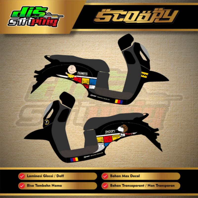 Striping Scoopy 2021 Transparan Custom D