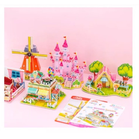 HCBS Mainan Puzzle Edukasi 3D DIY Kreatif Anak