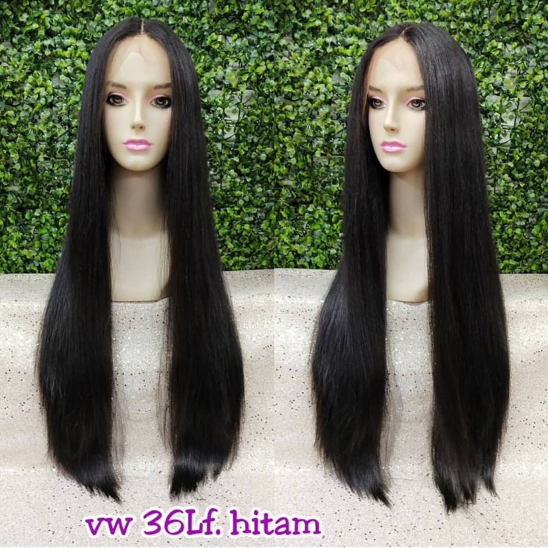 WIG LACE PANJANG WANITA VW36LF (BISA CUCI CATOK) RAMBUT PALSU WANITA PANJANG BELAH TENGAH