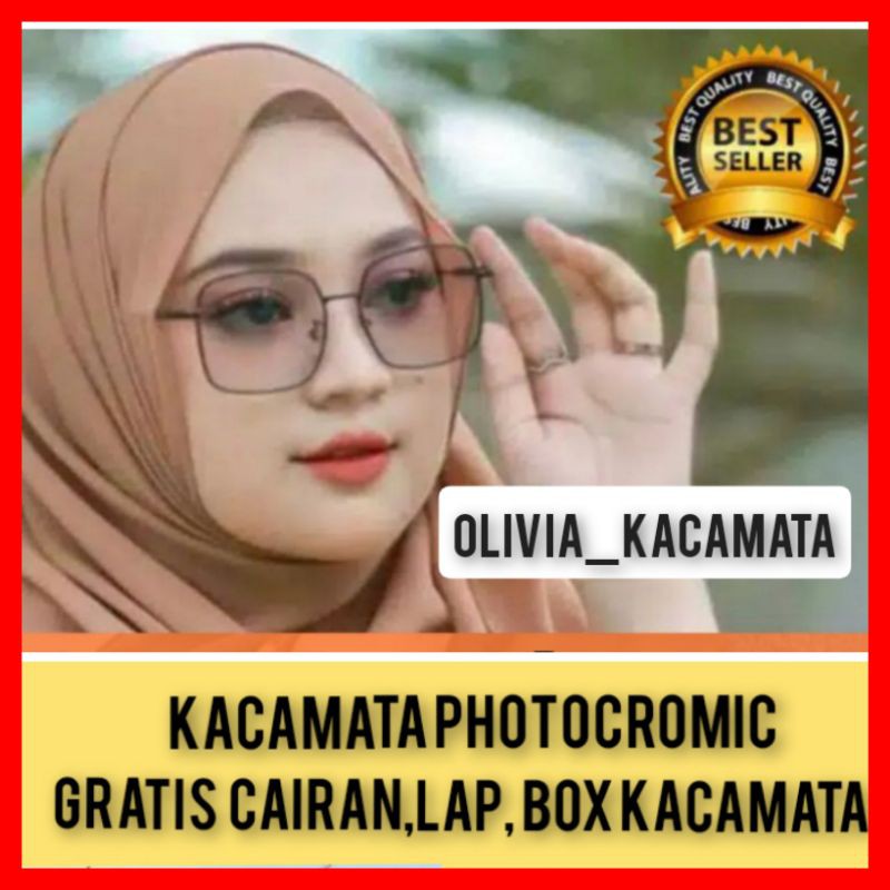 FRAME KACAMATA PHOTOCROMIC NORMAL KOTAK BESI 9691