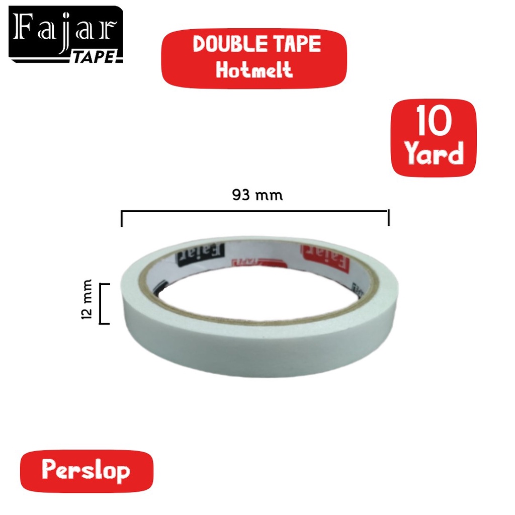 

Double Tape Hotmelt / 12mm x 10 Yard (Full Meter)