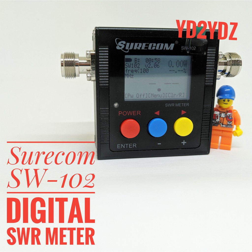 Surecom sw-102 digital swr meter vswr power watt uhf vhf frequency counter frekuensi analyzer sw102