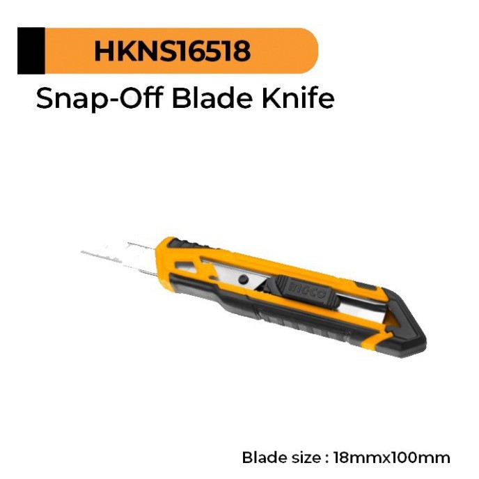 Cutter Besar 18mm Retract Blade Knife INGCO HKNS16518