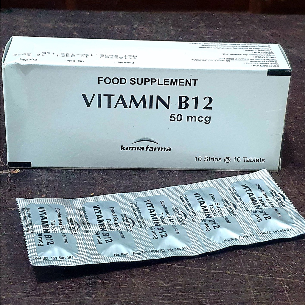 Vitamin strip isi 10 tablet, Vitamin B1, B6, B12, B Complex
