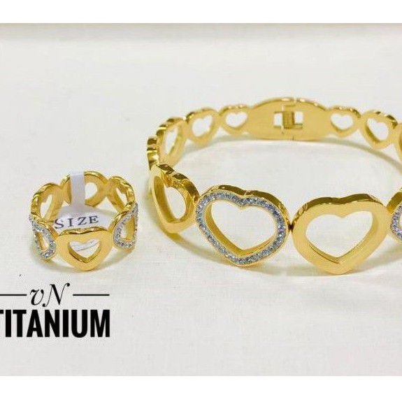 Titanium Set Gelang dan Cincin 338C