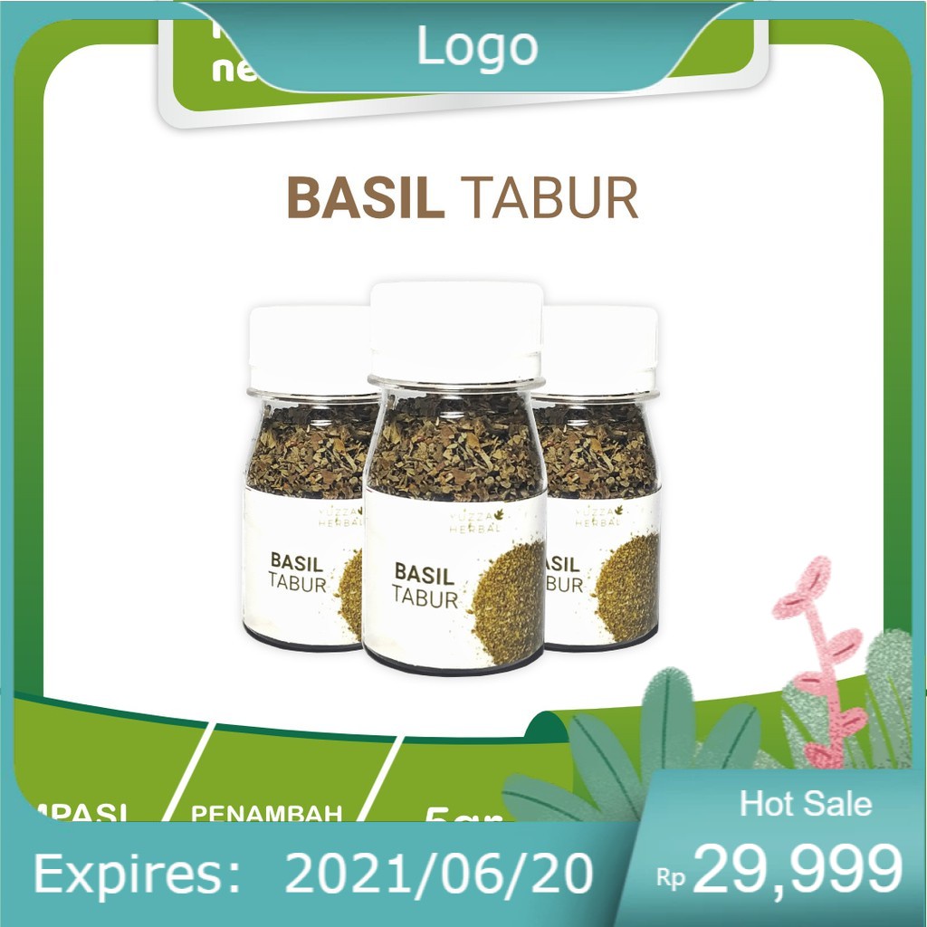 

Basil Kering Tabur Kemasan Praktis 7,5gr Untuk Mpasi Penyedap Rasa & Penambah Aroma Makanan