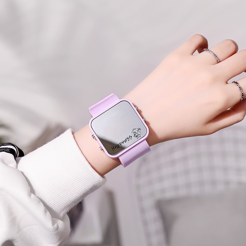 COD Jam Tangan Cermin Led Watch Digital Persegi Kotak Wanita Pria Anak Remaja Dewasa Laki Perempuan Couple Trend Fashion Cewek Korea Led Sport Ins Luminous Import Watch Brands Untuk Hampers Souvenir Kado Wisuda Harga Murah Promo Grosir