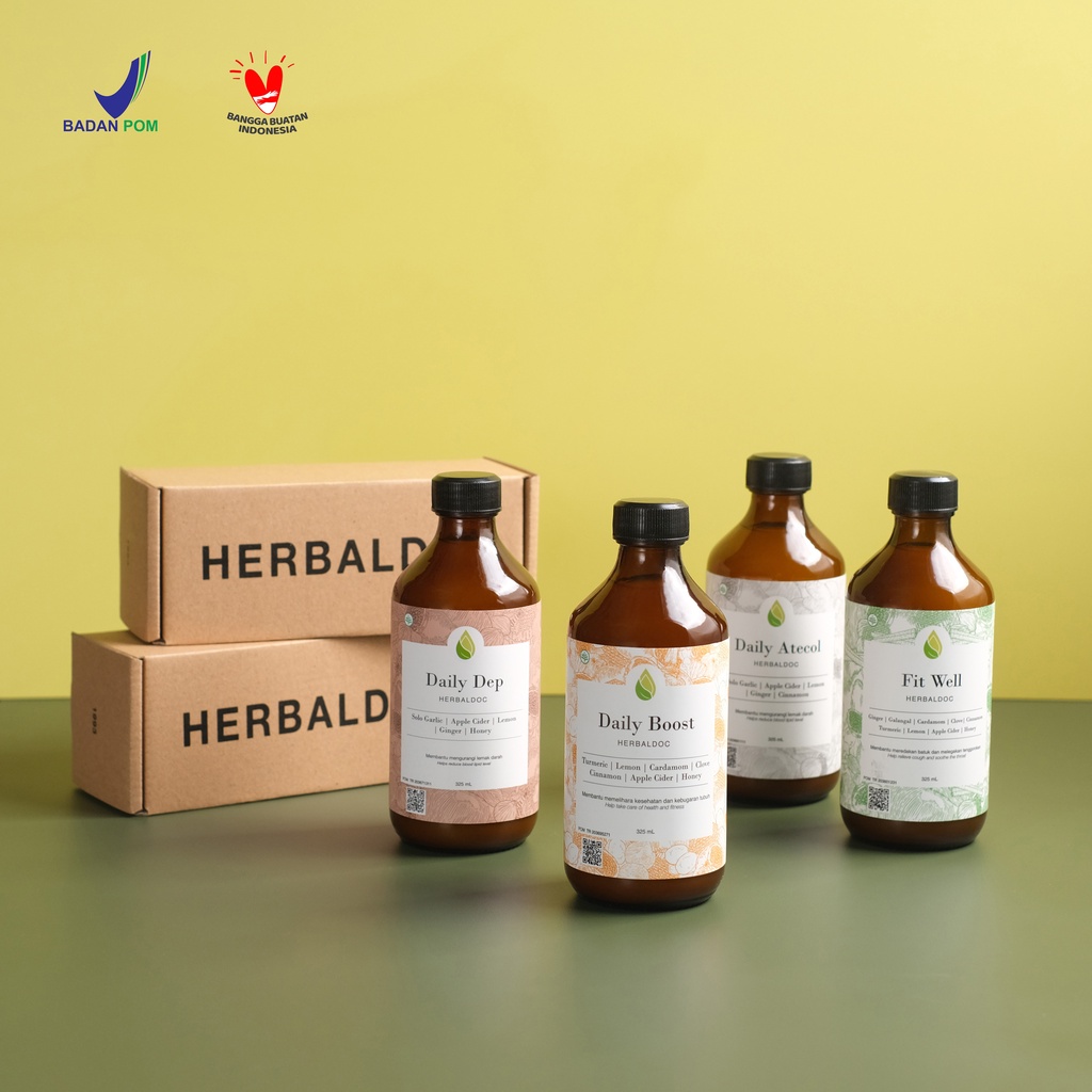 

Herbaldoc - Bundling 4 Full Size (Daily Boost Fit Well Daily Dep Daily Atecol Herbaldoc)